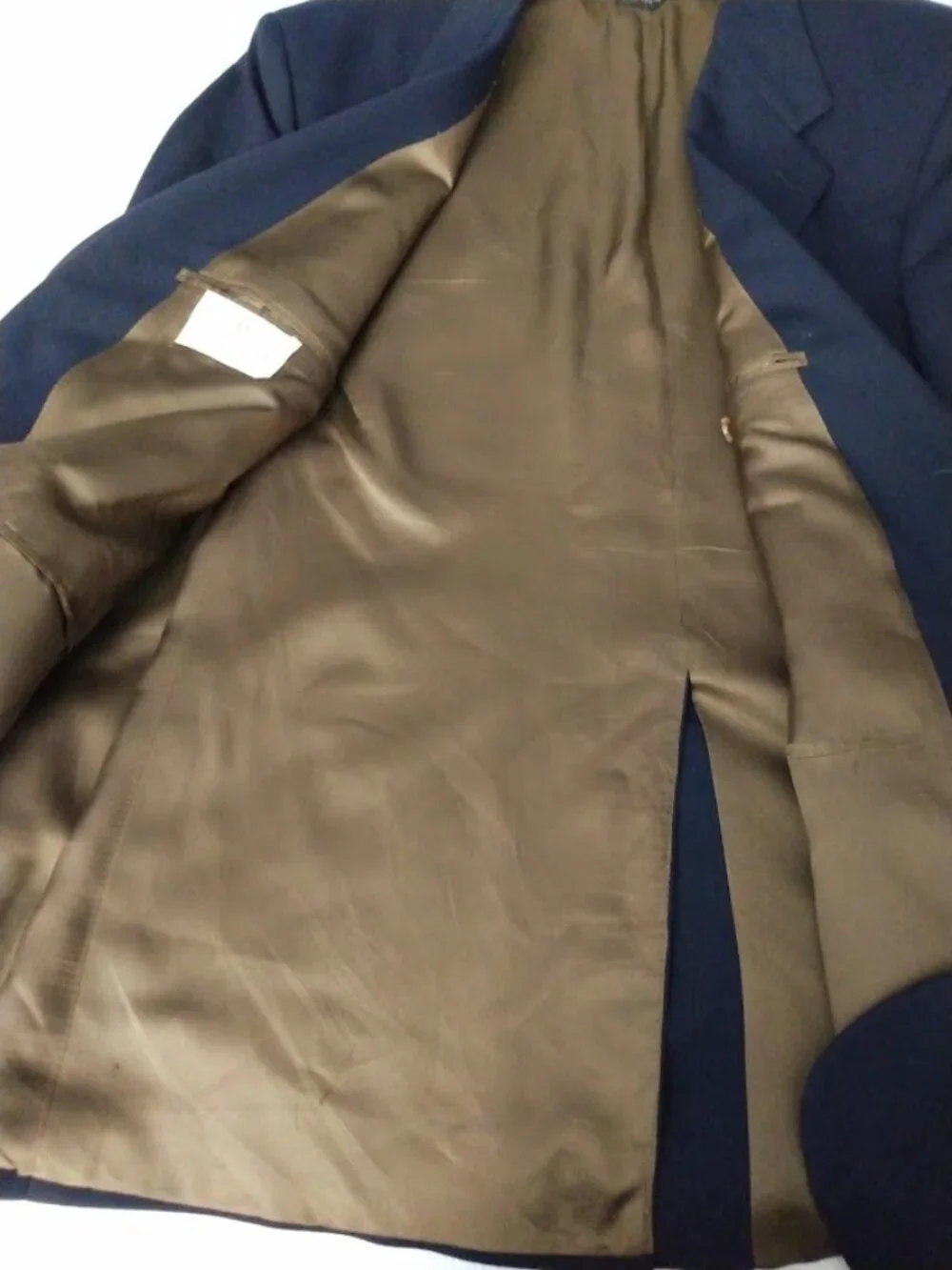 BILL BLASS Men's 54R 100% Wool Sport Jacket Blazer 2 Button Union Made USA FLAWS